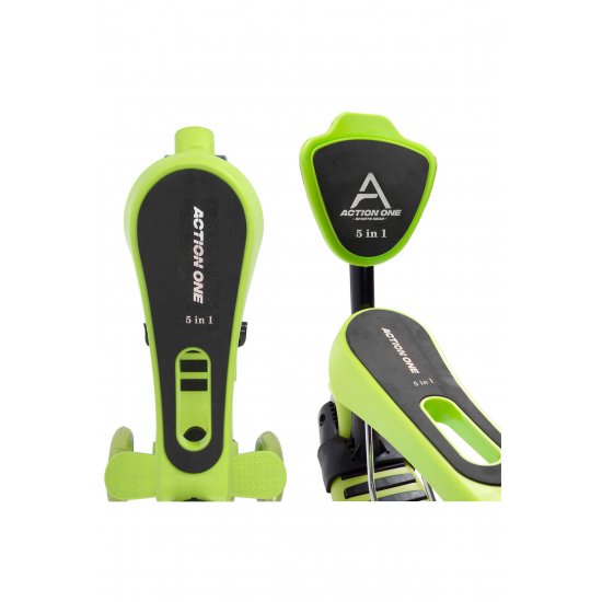 Smart Kid 5 σε 1 σκούτερ με φωτεινούς τροχούς, πράσινο Smart Kid 5 σε 1 σκούτερ με φωτεινούς τροχούς, πράσινο