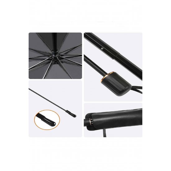Auto Sun Shade Ομπρέλα Τύπου Παρμπρίζ Αντιηλιακό Πτυσσόμενο 140cm X 75cm