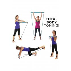Φορητό στούντιο Pilates - Καουτσούκ γυμναστικής, ραβδί γυμναστικής, πλάκες γιόγκα, αθλητική αντοχή, αεροβική γυμναστική