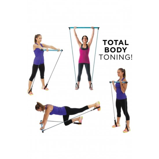 Φορητό στούντιο Pilates - Καουτσούκ γυμναστικής, ραβδί γυμναστικής, πλάκες γιόγκα, αθλητική αντοχή, αεροβική γυμναστική