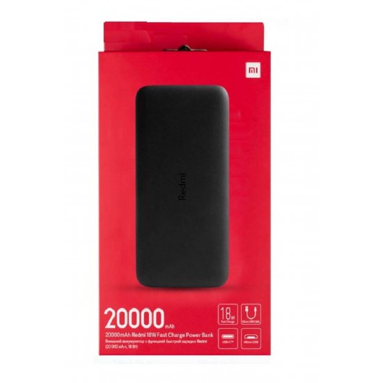 Acumulator Extern Redmi 20000 mAh Γρήγορη φόρτιση Μαύρο