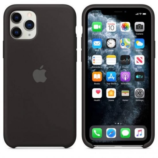 iPhone 11 Pro Max Μαύρη Θήκη Σιλικόνης iPhone 11 Pro Max Μαύρη Θήκη Σιλικόνης