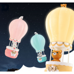 Διακοσμητικό Φωτιστικό Αερόστατο σε Γαλάζιο Χρώμα με Χαριτωμένο Ζωάκι