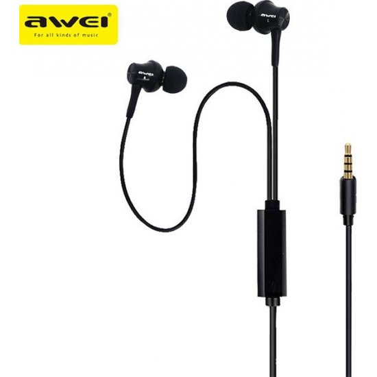 Awei PC-1 In-ear Handsfree με Βύσμα 3.5mm Μαύρο Awei PC-1 In-ear Handsfree με Βύσμα 3.5mm Μαύρο
