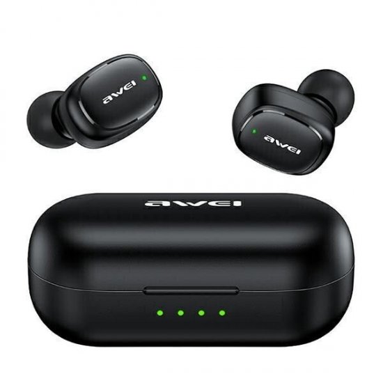 Awei T13 Pro Ακουστικά και Θήκη Φόρτισης Μαύρα Awei T13 Pro Ακουστικά και Θήκη Φόρτισης Μαύρα