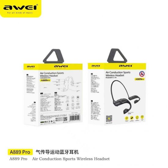 Awei A889 Pro Bluetooth Handsfree Ακουστικά Μαύρα Awei A889 Pro Bluetooth Handsfree Ακουστικά Μαύρα