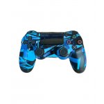 Doubleshock Ασύρματο Gamepad για PS4 Blue Geometric