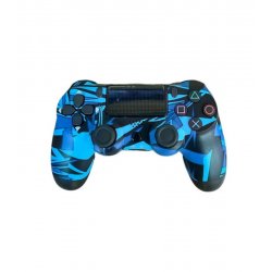Doubleshock Ασύρματο Gamepad για PS4 Blue Geometric