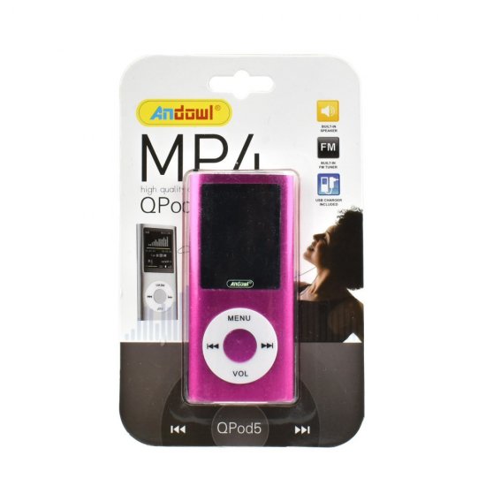 Andowl QPOD5 MP4 Player με Οθόνη 1.8" Φούξια Andowl QPOD5 MP4 Player με Οθόνη 1.8" Φούξια
