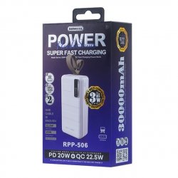 PowerBank Remax RPP-506 30000mAh 22.5W με 2 Θύρες USB-C   Λευκό