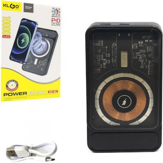 PowerBank KLGO KP-92 10000mAh με Θύρα USB-C Μαύρο PowerBank KLGO KP-92 10000mAh με Θύρα USB-C Μαύρο