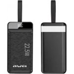 PowerBank Awei P140K 30000mAh 22.5W με 3 Θύρες USB-A   Μαύρο