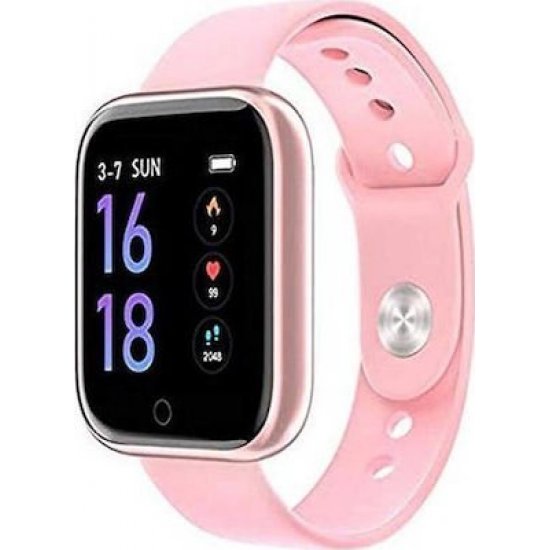 Smartwatch T80S με Παλμογράφο Ροζ Smartwatch T80S με Παλμογράφο Ροζ