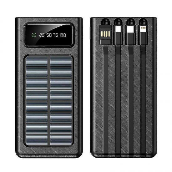 Ηλιακό PowerBank KLGO KP-96 20000mAh με 2 Θύρες USB-A   Μαύρο