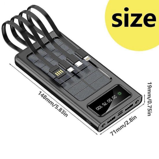 Ηλιακό PowerBank KLGO KP-96 20000mAh με 2 Θύρες USB-A   Μαύρο