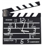 Κλακέτα Ρολόι Τοίχου Μεταλλικό Μαύρο