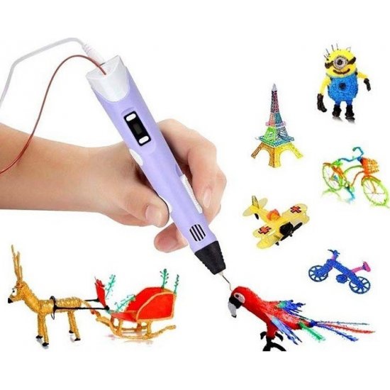 3D Pen με 10 Νήματα PLA 1.75mm - Μωβ