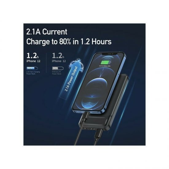 PowerBank Awei P5K 10000mAh με 2 Θύρες USB-A Μαύρο PowerBank Awei P5K 10000mAh με 2 Θύρες USB-A Μαύρο