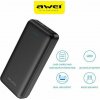 PowerBank Awei P6K 20000mAh με 2 Θύρες USB-A Μαύρο PowerBank Awei P6K 20000mAh με 2 Θύρες USB-A Μαύρο