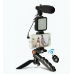 AY-49 Selfie Stick Τρίποδο Κινητού με Bluetooth Μαύρο