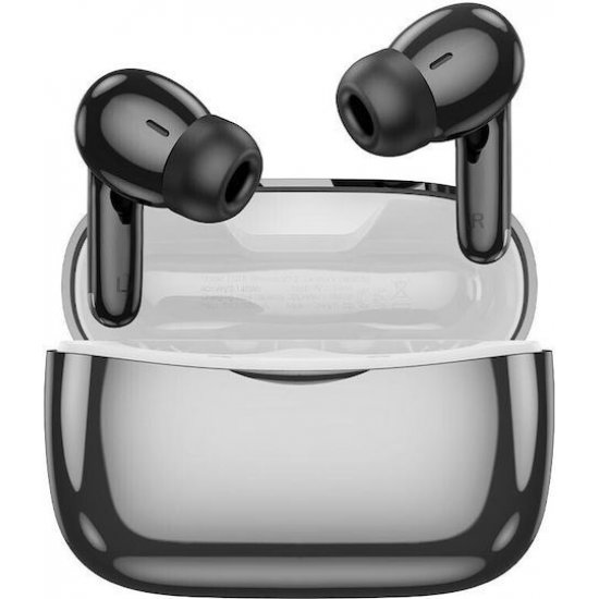 Hoco EQ16 Shine In-ear Bluetooth Handsfree Ακουστικά με Θήκη Φόρτισης Black Glaze