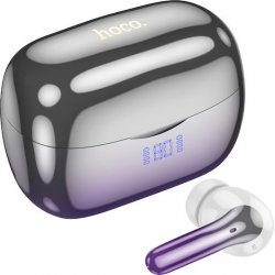 Hoco EQ16 Shine In-ear Bluetooth Handsfree Ακουστικά με Θήκη Φόρτισης Purple Glaze