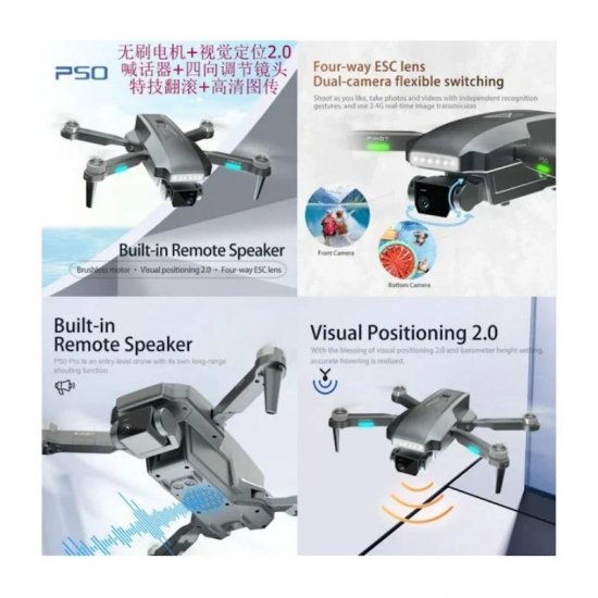 Pihot P50 Pro Αναδιπλούμενο Γκρι Drone με 4K Κάμερα και Χειριστήριο Pihot P50 Pro Αναδιπλούμενο Γκρι Drone με 4K Κάμερα και Χειριστήριο