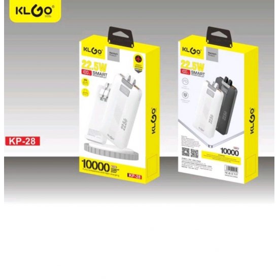 KLGO KP-28 Power Bank 10000mAh 22.5W με Θύρα USB-C KLGO KP-28 Power Bank 10000mAh 22.5W με Θύρα USB-C