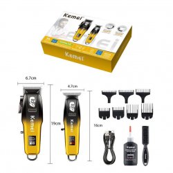 Kemei KM-8501 Σετ Κουρευτική Trimmer Κίτρινη Kemei KM-8501 Σετ Κουρευτική Trimmer Κίτρινη