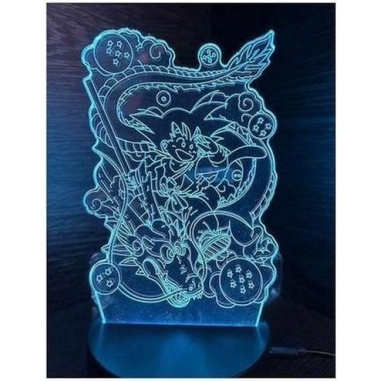 Διακοσμητικό Φωτιστικό 3D Illusion LED Dragon Ball Πολύχρωμο
